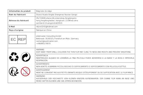 Generic Generic Sitz Bath Tub Sits Bath Hip Bath Bowl for Bathroom Hotel Restroom, Blue
