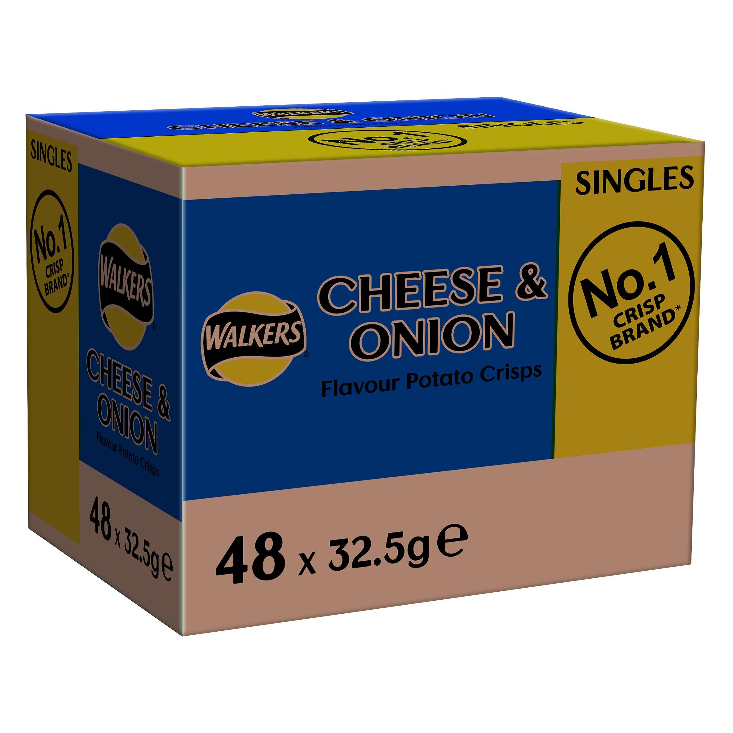 Walkers Walkers Cheese and Onion, 32.5 g (Pack of 48)