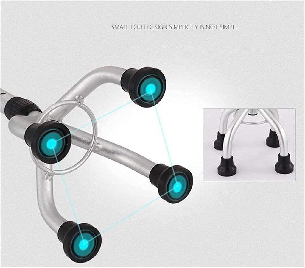 THIHIXEC Canes Walking Stick Walking Cane Holder Walking Stick Crutch for Old Man Elderly Telescopic Stable Non Slip Lightweight Height Adjustable with 4 Feets Golden Walki