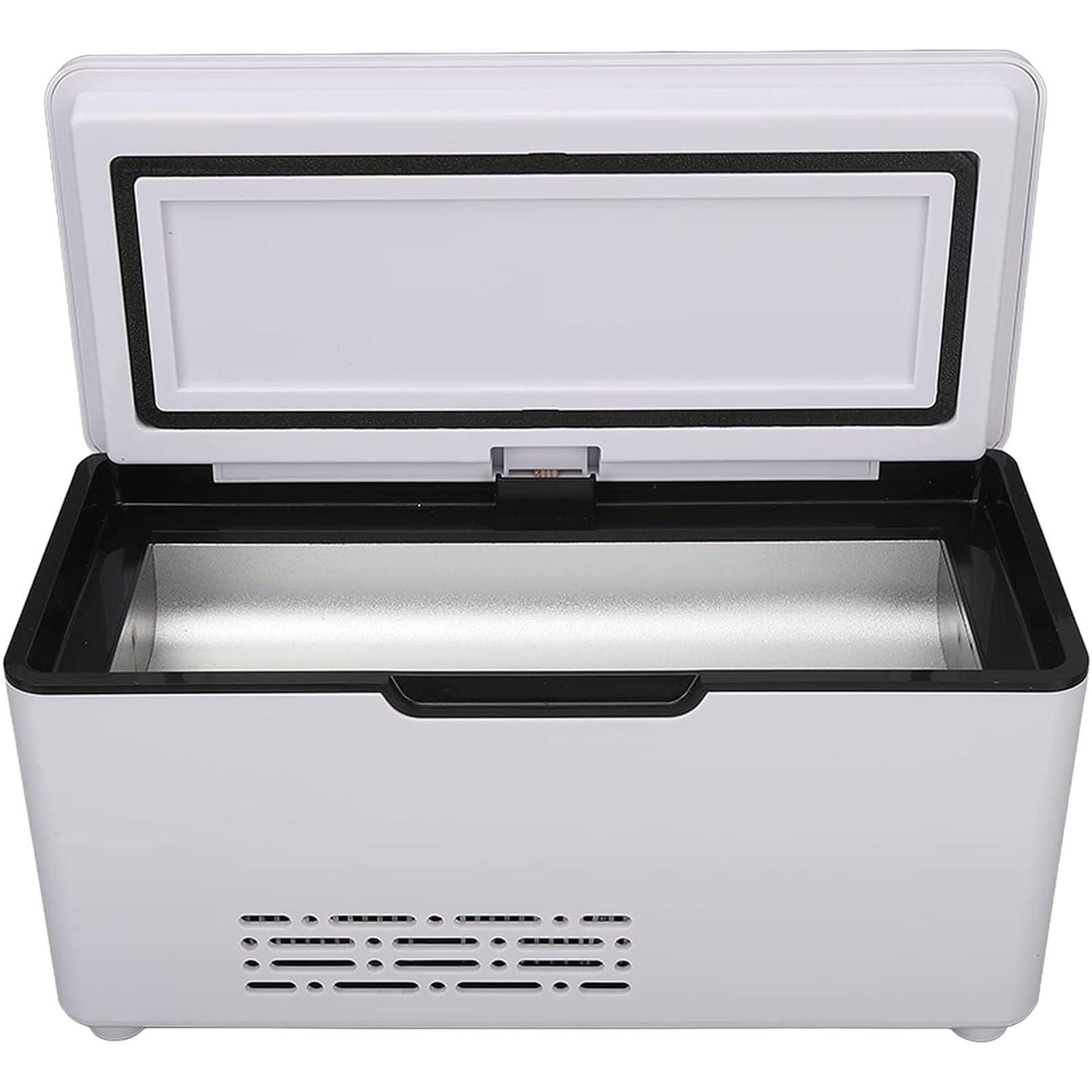 HSRG Insulin Cooler Travel Case, Mini USB Car Medicine Refrigerator with LED Display & Bag, Keeping Cooling 0-18 Rechargeable Drug Cooling Box, Home Camping Picnic Diabetic Fridge