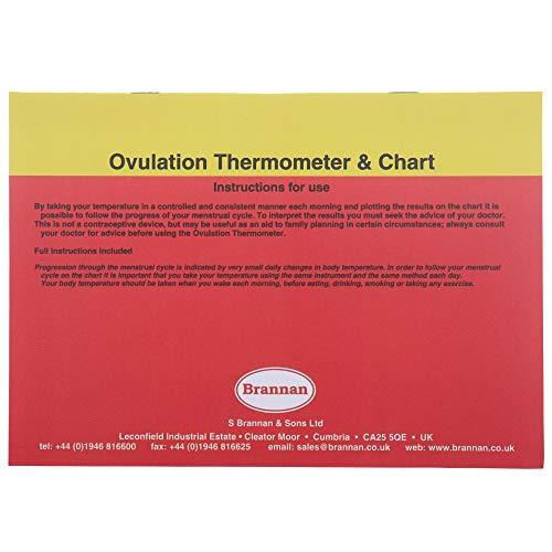 Brannan Basal Thermometer For Ovulation With Recording Charts