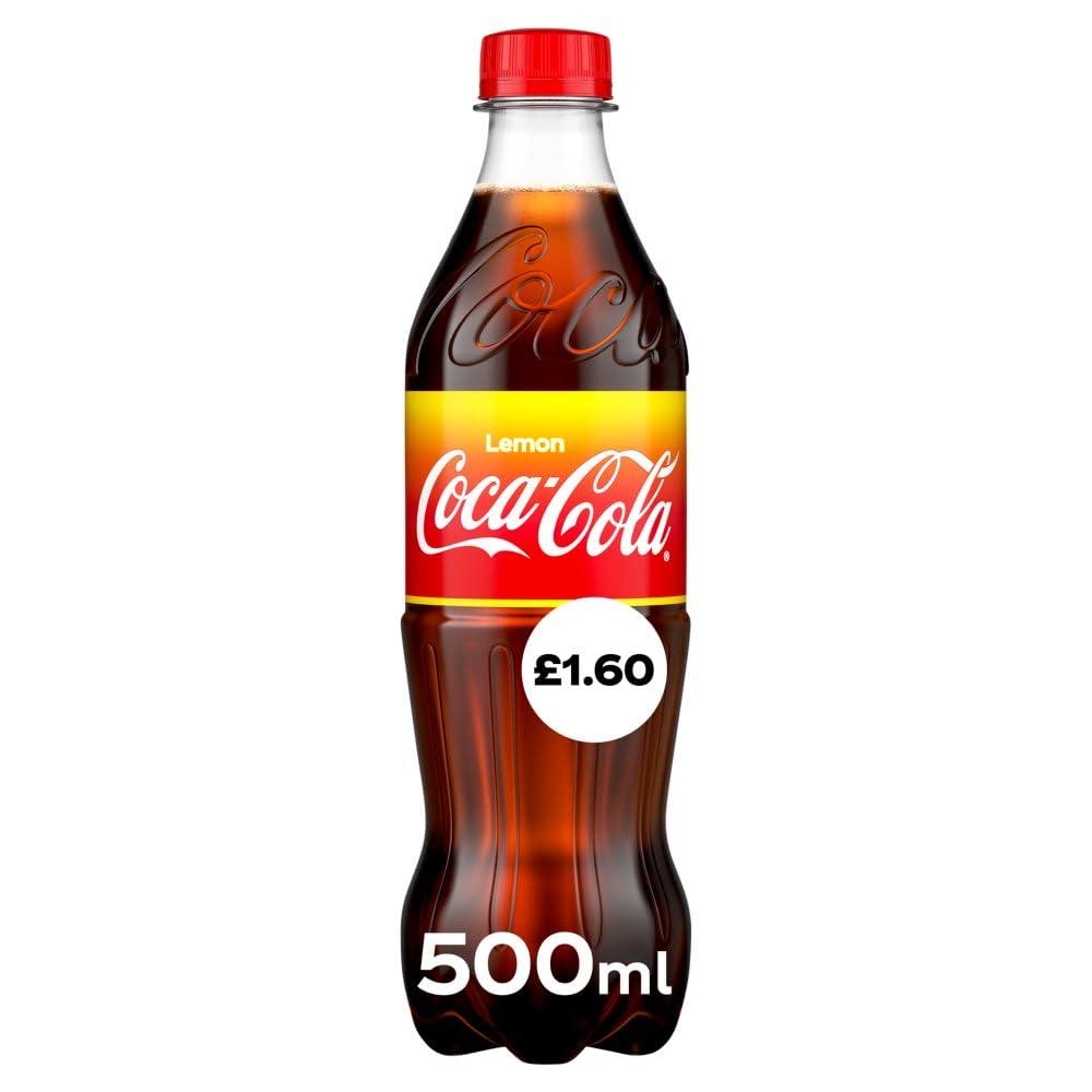 Coca-Cola Coca-Cola Lemon, 12 x 500ml Bottles, New Lemon Coke Flavour