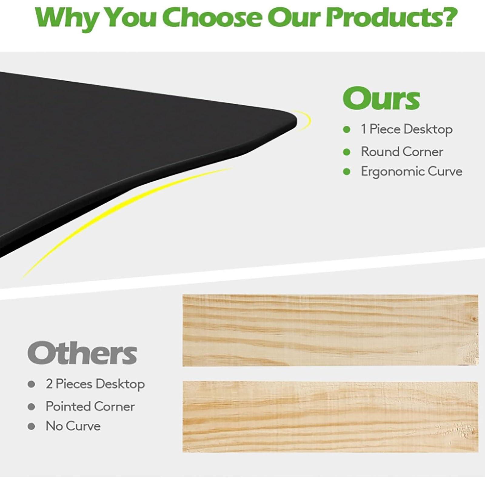 YMJKXF YMJKXF Over-Bed Tables, Compact Pneumatic Sit to Stand Up Computer Desk w/Lockable Wheels Ergonomic Rolling Laptop Table w/Steel Frame