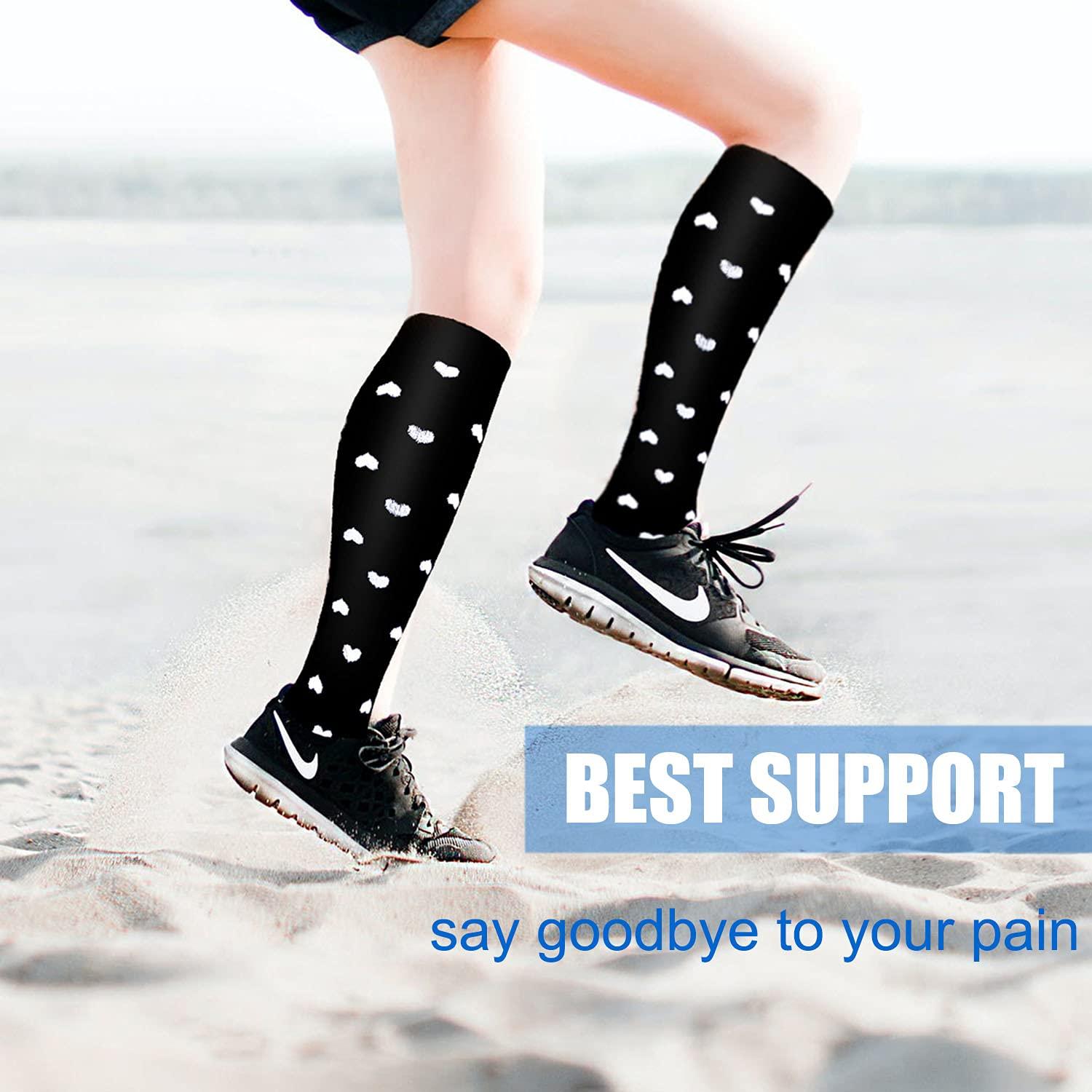 Aoliks Aoliks 4 Pairs Copper Compression Socks for Women & Men 15-20 mmHg,Best Support for Nurses Running Hiking