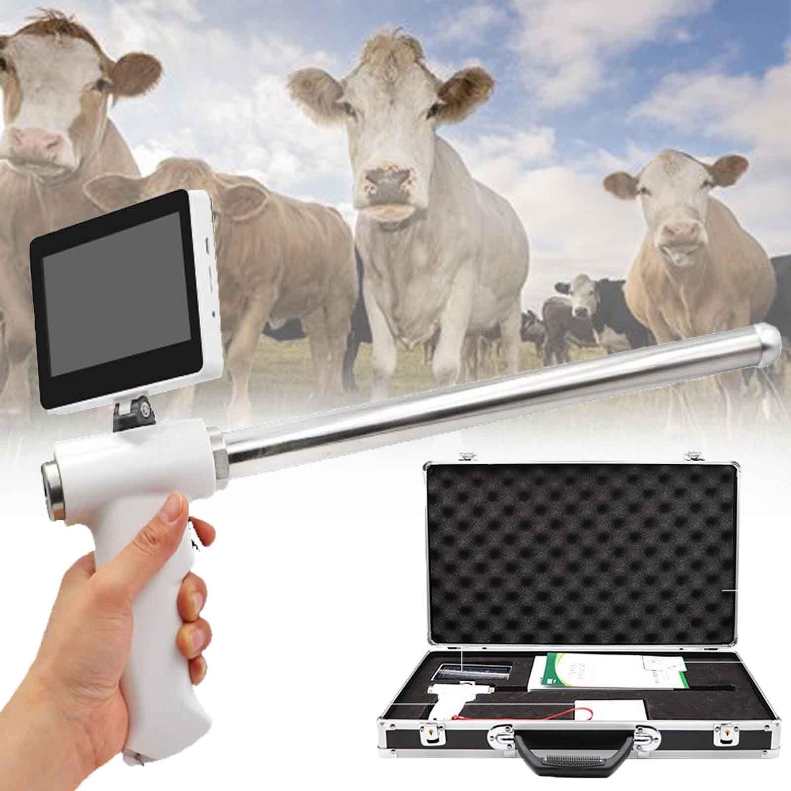 JINGEDD JINGEDD Artificial Insemination Gun,Cow Visual Endoscope Breeding Kit,Professional Visual Insemination Gun With 4.3 Inch Rotatable Screen,With Photo/Videos/Playback Function