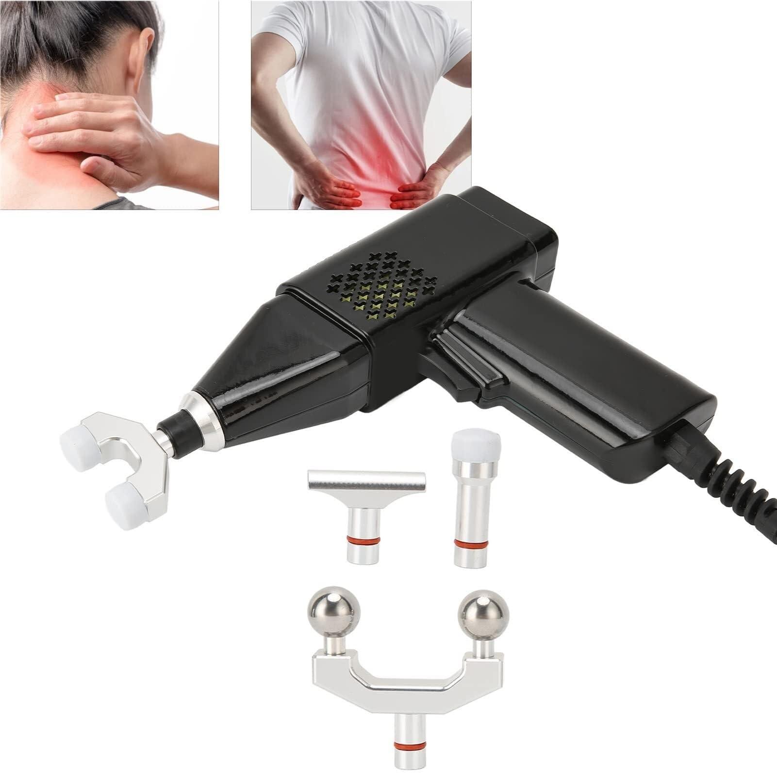 MAHWER Chiropractic Adjusting Tool Instrument Electric Impulse Gun Actuator Massager Professional Massage Equipment Magnetic Therapy Massage Gun (Color : Black)