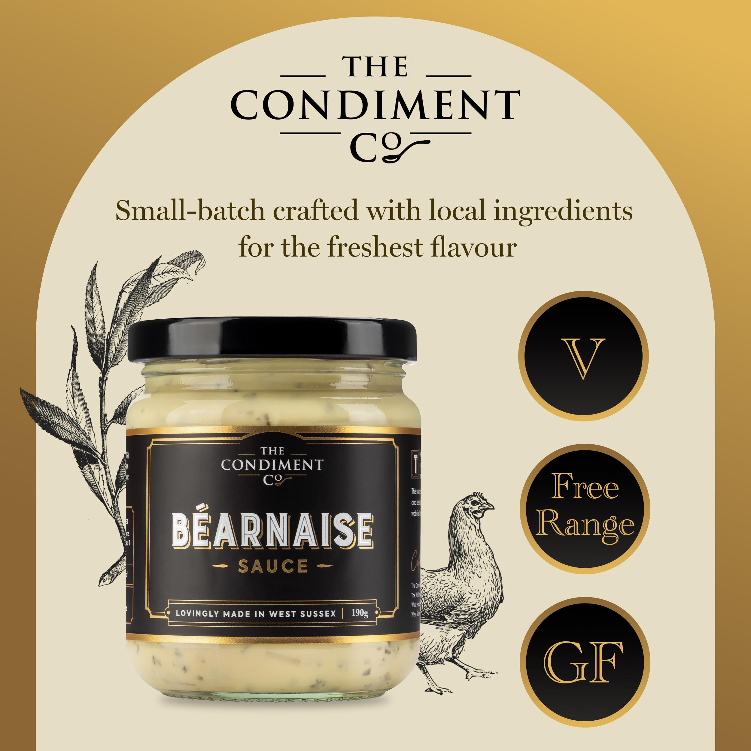 The Condiment Company The Condiment Company Bearnaise Sauce 190g - Rich & Creamy Steak Sauce & Seafood Dip
