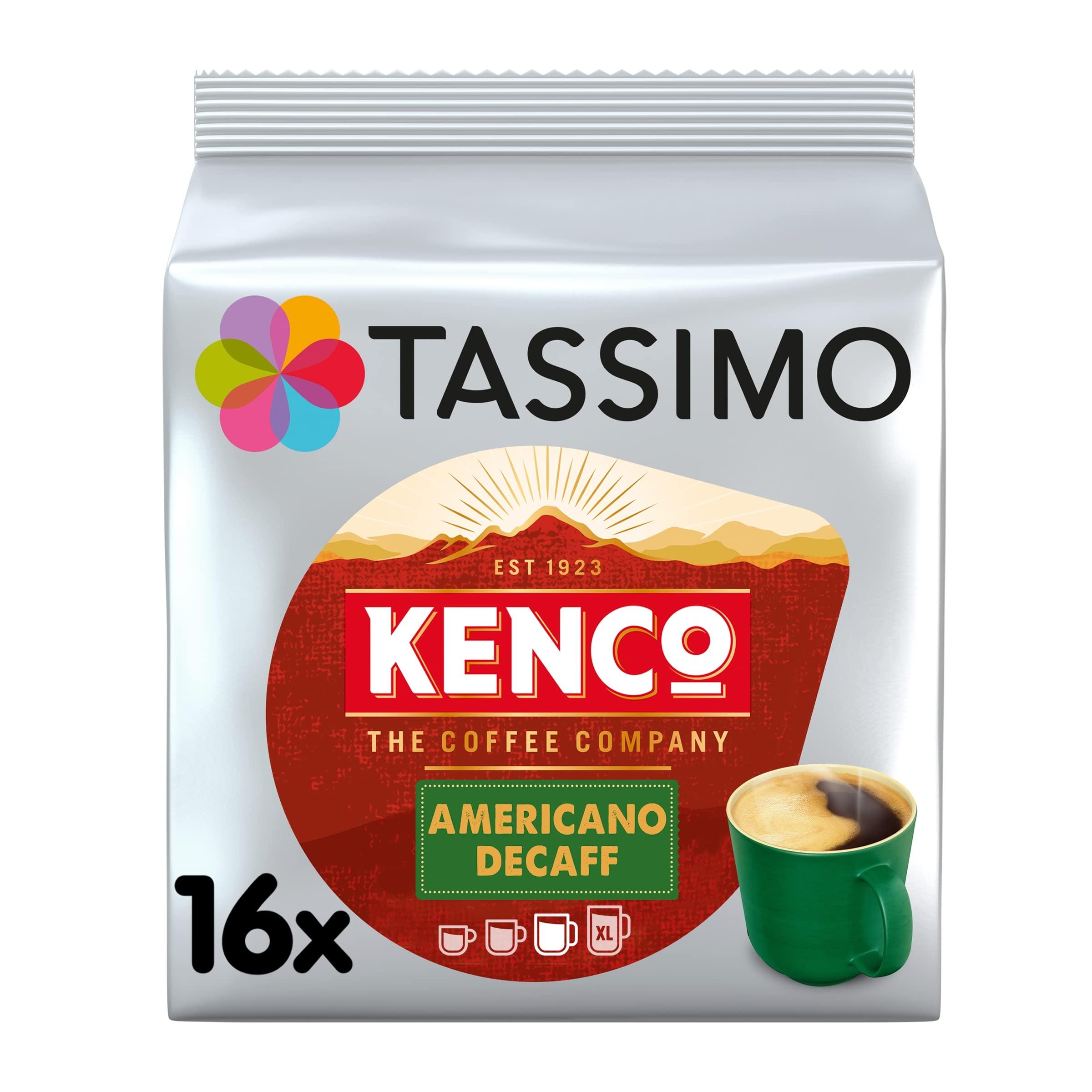 Tassimo Tassimo Kenco Colombian Coffee Pods X16 (Pack of 5, Total 80 Drinks) & Tassimo Kenco Americano Decaf Coffee Pods (Pack of 5, Total 80 Coffee Capsules)