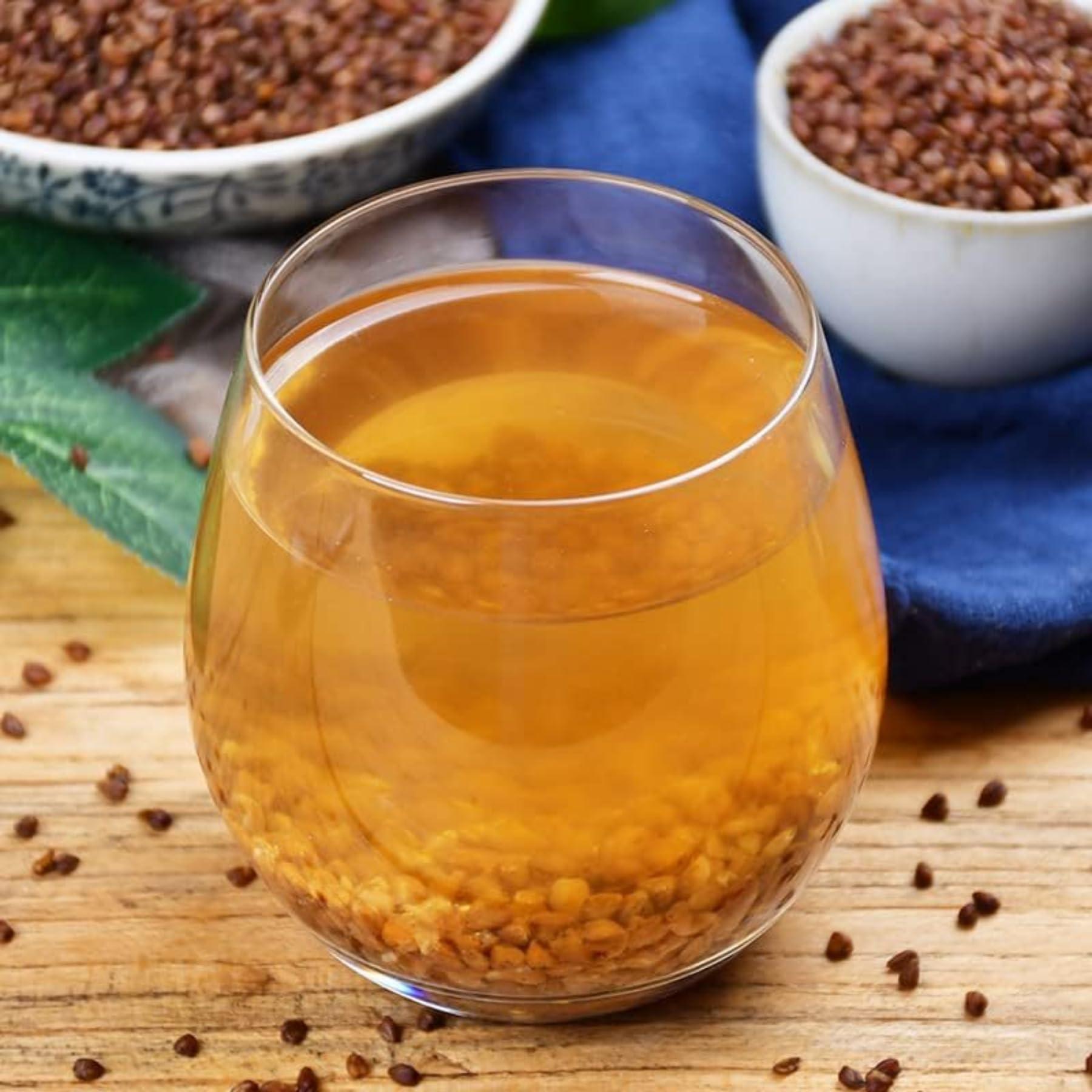 HQZMCTE Natural Premium Herbal Tea Black Buckwheat 280g Chinese Health 9.87oz Daliang Mountain Buckwheat Tea, Restaurant Tea