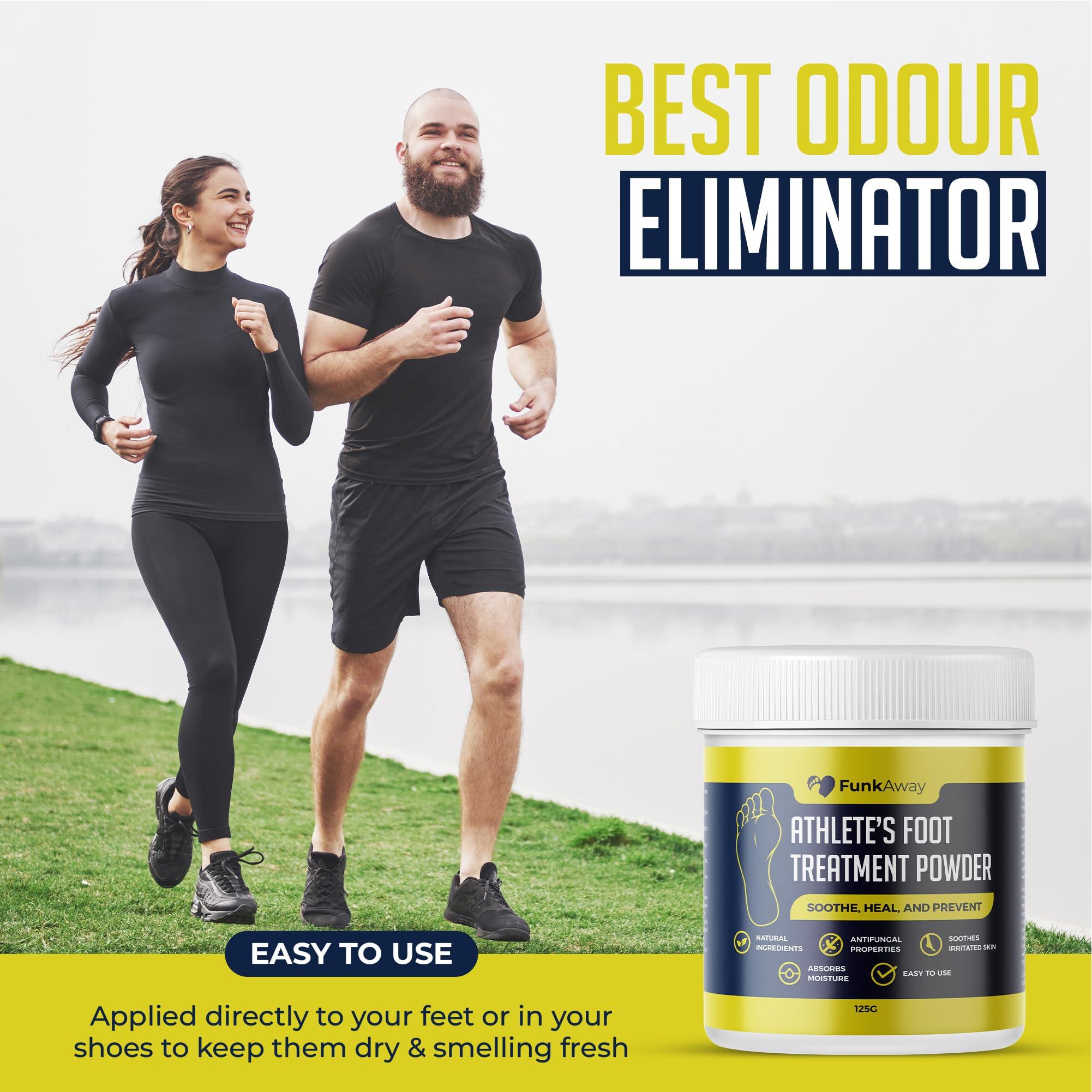 FunkAway Athletes Foot Treatment Powder 100g - Soothe, Heal & Prevent Fungal Infections | Natural Antifungal, Moisture Absorbing Formula for Itchy, Irritated Skin | Easy to Use Foot Powder