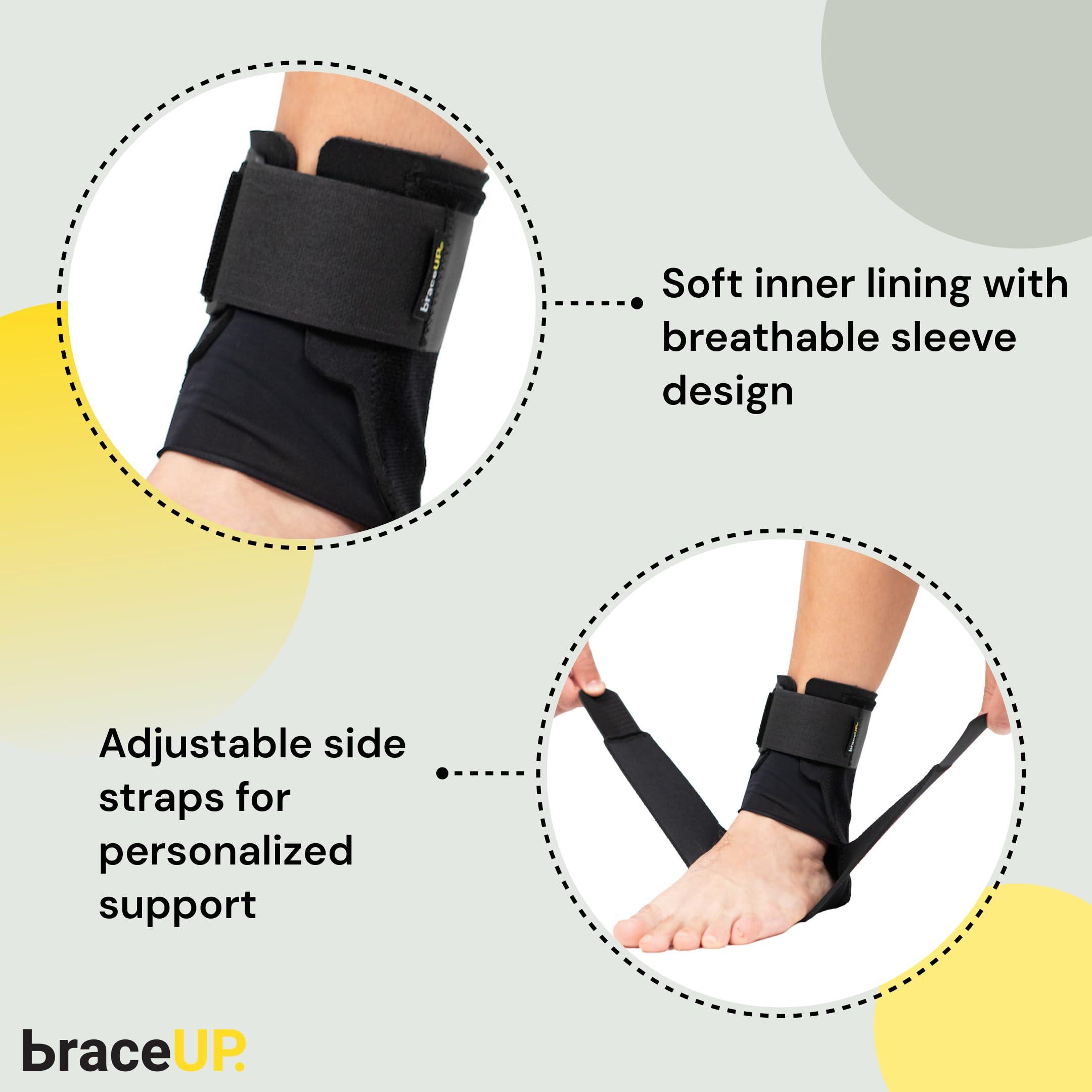 BraceUP BraceUP Ankle Brace - Relieve Pain, Enhance Stability for Foot Pain, Sprained Ankle, Achilles Tendonitis, Men and Women