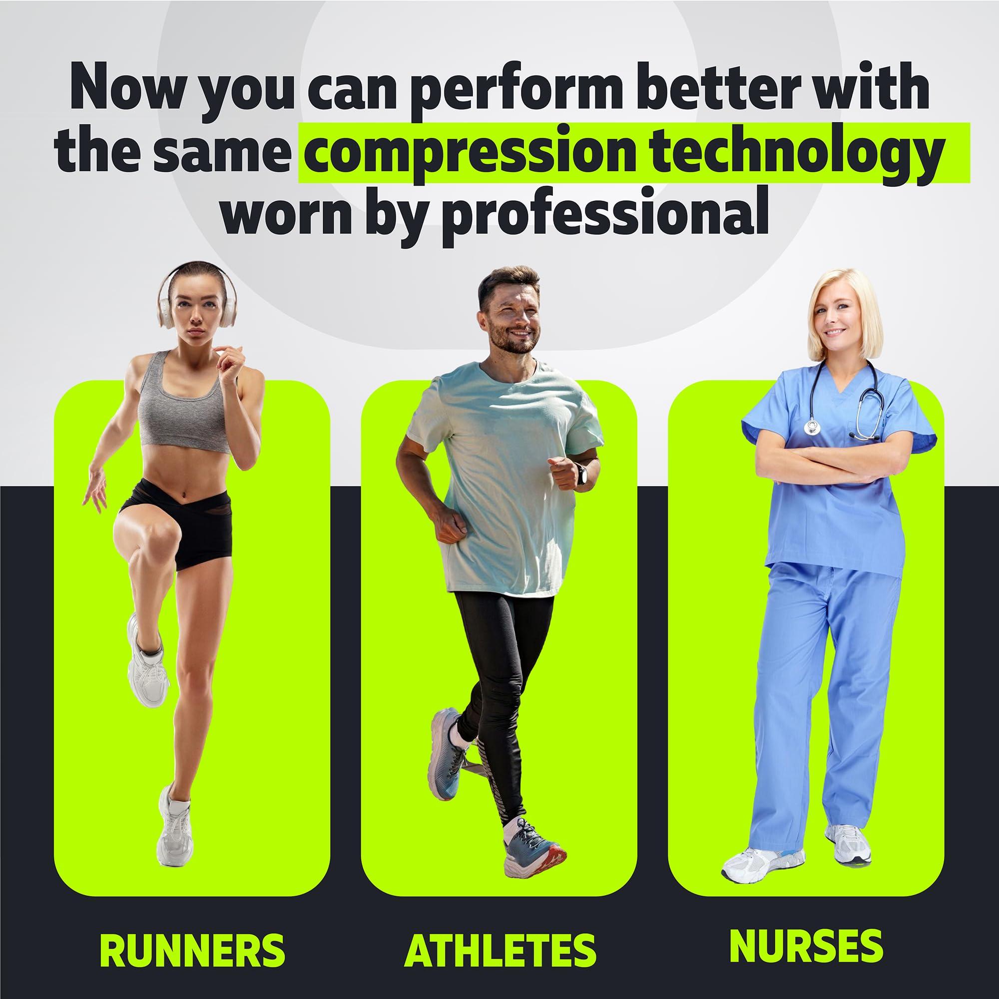 Crucial Compression Crucial Compression Socks for Men & Women (20-30mmHg) Running, Athletic, Travel