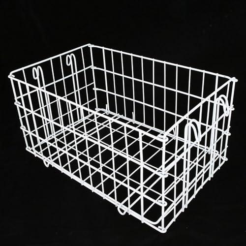YUYTE Large Capacity Metal Rear Wheelchair Basket Folding, Anti-Rust Storage for Shopping and Travel, 40x26x20cm Size