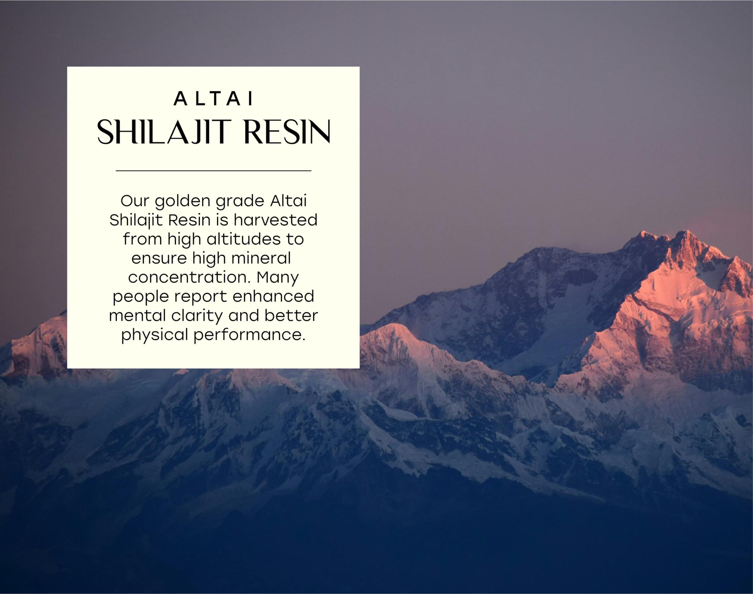 UNTANAS Altai Shilajit Resin - 50g Pure Shilajit - Gold Grade Shilajit - 6 Months Supply - for Vitality & Mental Clarity - Authentic Extraction Method - Fulvic Acid + Humic Minerals