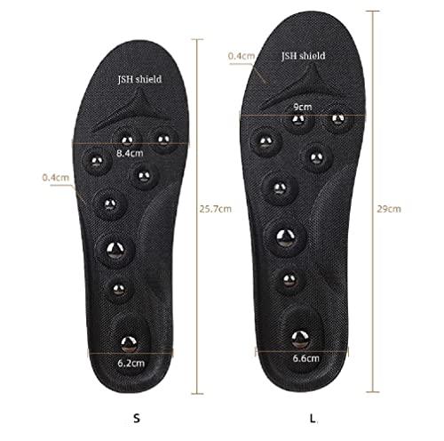 JSHshield Magnetic Insoles for Plantar Fasciitis Foot Pain Relief Acupuncture Points Massage Pads Breathable Cure Foot Odor Orthotic Shoe Inserts Shoe-pad Foot for Men Women Foot Care S