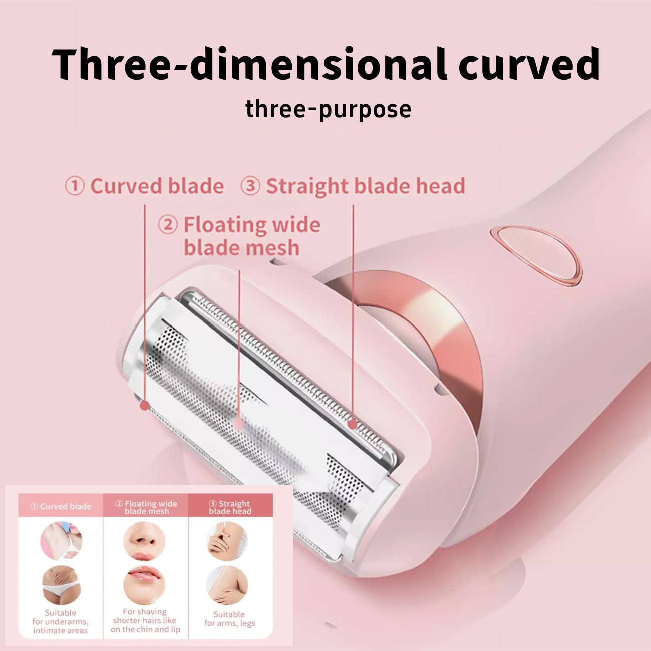 MOHXFE Gleam Pro 3.0 Shaver for Women by Women,Smooth Shave Pro,Electric Shaver for Women,2 in 1 Electric Shaver Razors,Ipx7 Waterproof and Rechargeable,Suitable for Sensitive Areas (1PC-A)