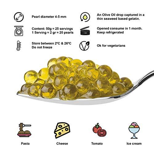 Caviaroli Caviaroli - Encapsulated Extra Virgin Olive Oil Pearls, Basil, with Liquid Heart - 50 g