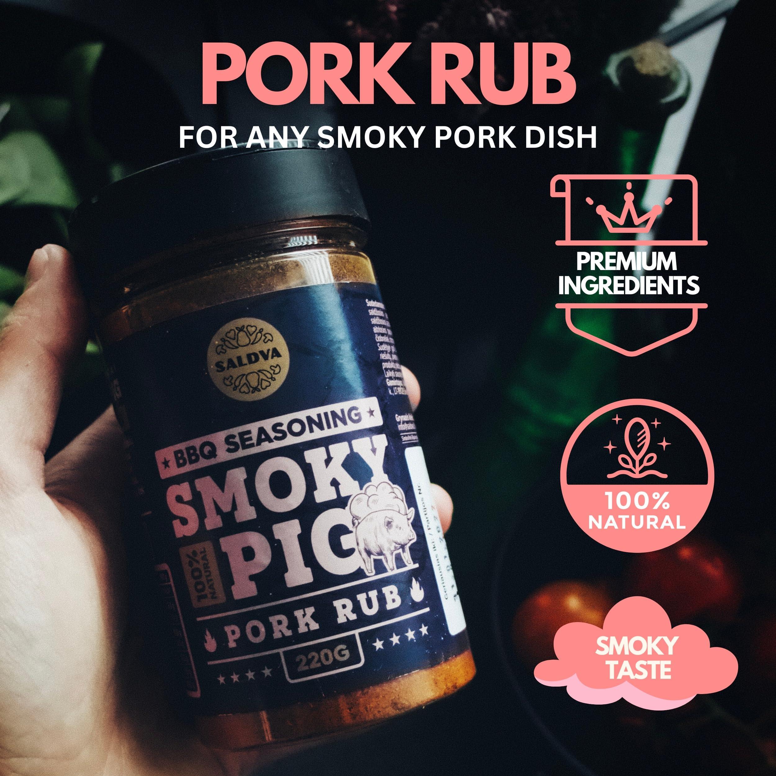 SALDVA Classic Selection of Premium BBQ Seasonings - Holy Cow, Angels Wings, Smoky Pig, Ultimate Rub BBQ Rubs | Pack of 4 | 100% Natural | Great Foodie Gift