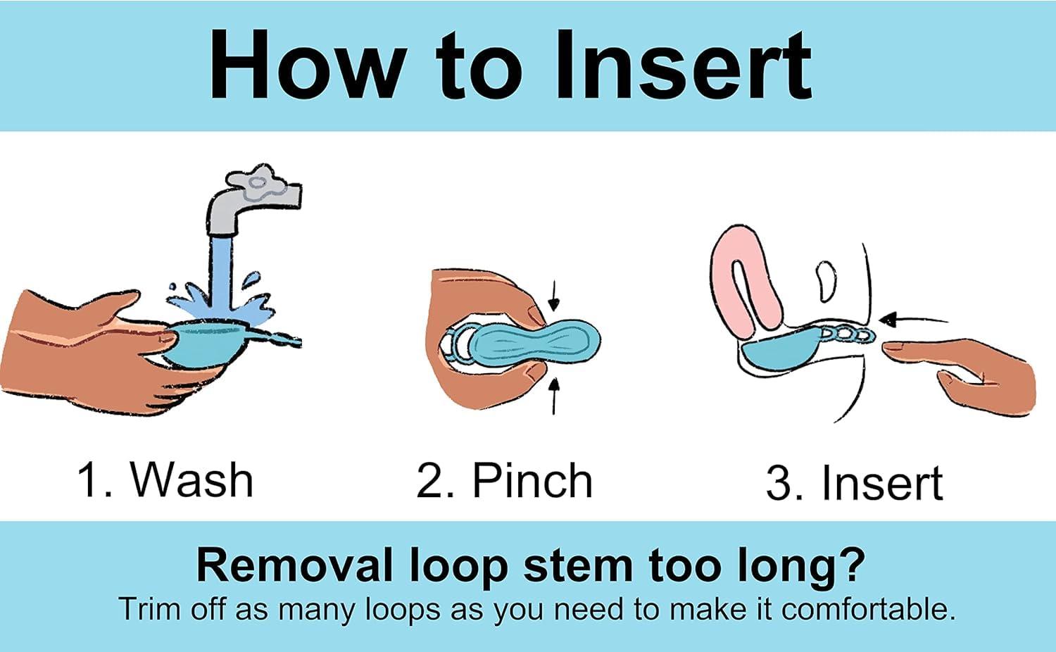 MOONTHLIES MOONTHLIES Reusable Menstrual Disc | Period Disc with Removal Loop Stem | Alternative to Menstrual Cups for Light or Heavy Flows | Sustainable Alternative to Tampons/Pads (1 Medium, 1 Large, Blue)