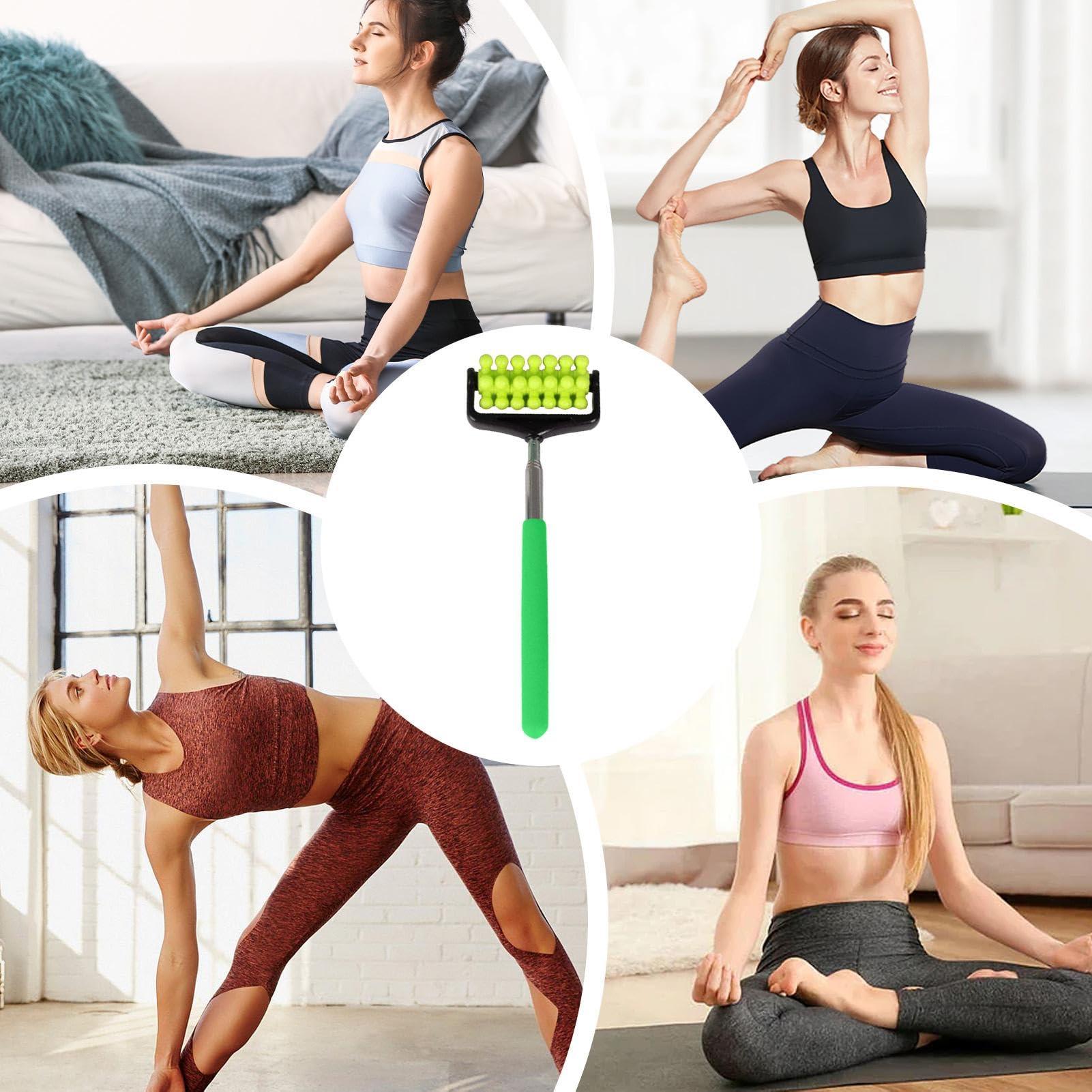 fanelod fanelod Telescopic Roller Massager | Silent Muscle Roller Stick - Back Massage Roller Stick, Adjustable Scratch Roller Massager for Men Women, Household Massager Stick