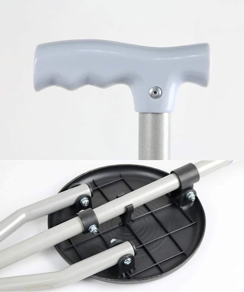 HWSY Cane Stool,Foldable Walking Sticks Stool,Walking Stick With Seat Aluminum Alloy Crutch Chair Tripod Walking Stick Stool Walker Old Man Lightweight Folding Non-slip Walking Stick,Grey Interesting