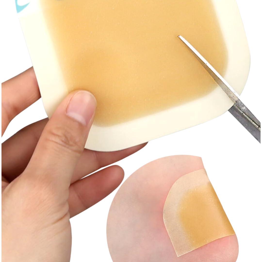 OscarTech UK OscarTech UK Pharmacoll Thin Hydrocolloid Non-Adhesive Dressing 5 x 7.2cm, Pack of 10, for Management of exuding Wounds, Dermal ulcers, Pressure ulcers, Leg ulcers and Diabetic ulcers.