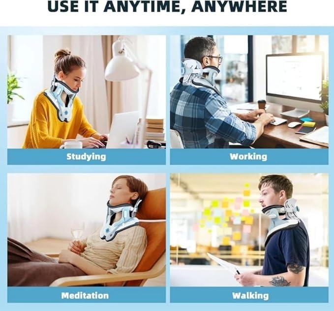 kumosaga kumosaga Kyrolabs Cerviflex Neck Stretcher, Cervical Neck Traction Electric Device, Kyrolabs Neck Brace for Neck Decompression and Neck Tension Relief, with 3 Power Traction and 8 Airbag Support