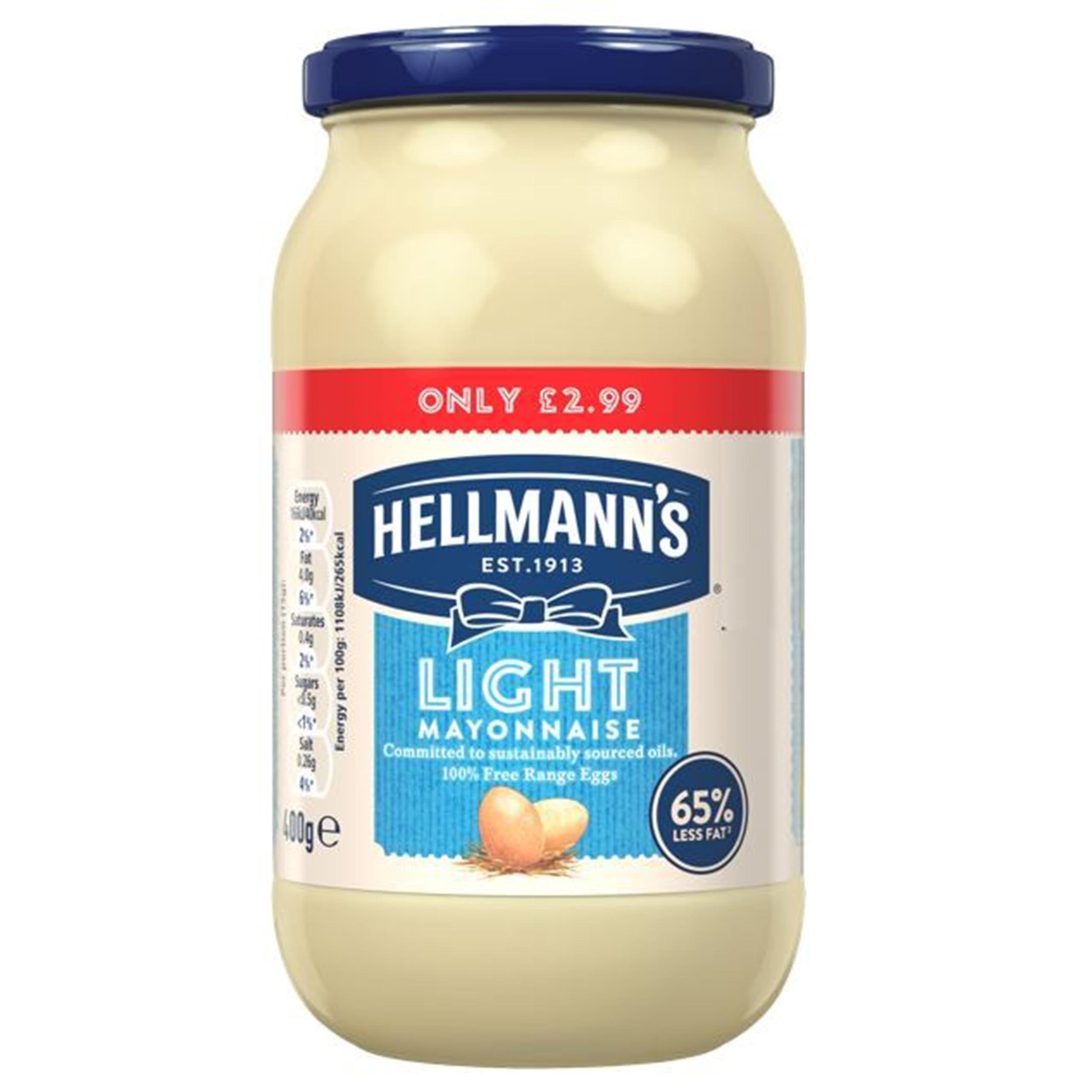 Hellmann's Hellmann\'s Lighter Than Light Mayonnaise same great taste light mayo for sandwiches, wraps and salads 400 g