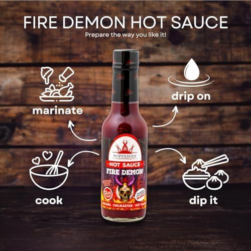 POPPAMIES Poppamies Fire Demon Chili Sauce - Gluten-free, Lactose free, Vegan - Spiciness: 11/10 150ml