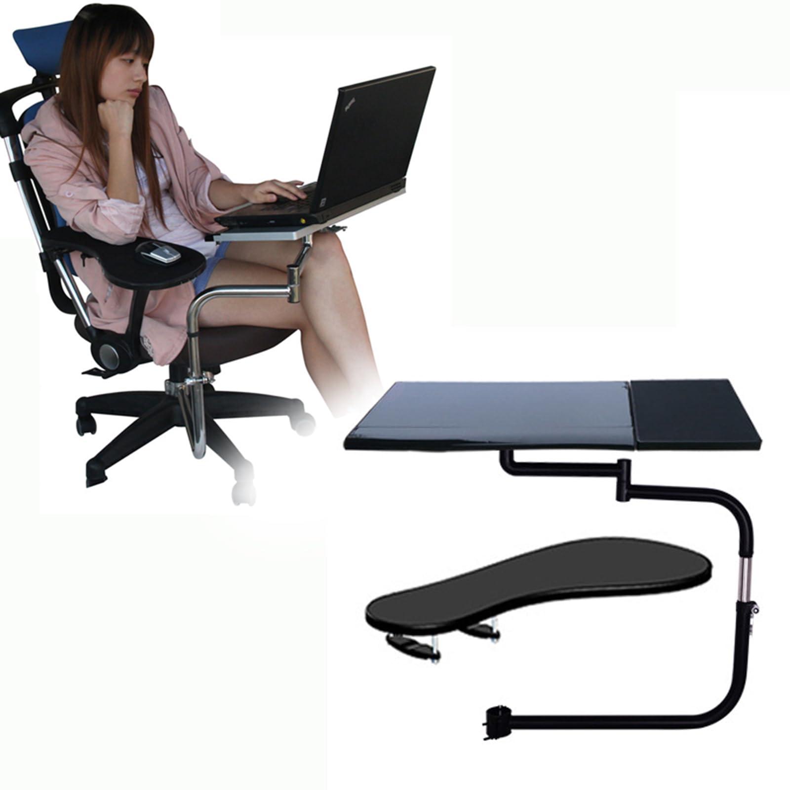 STMKB STMKB Chair Tray, 45CM Office Chair Mouse Tray and Keyboard Tray, Lift-type Handrest Design, Relieves Office Fatigue, Suitable for Lifting Gaming Chairs, Gaming, Office, and Leisure