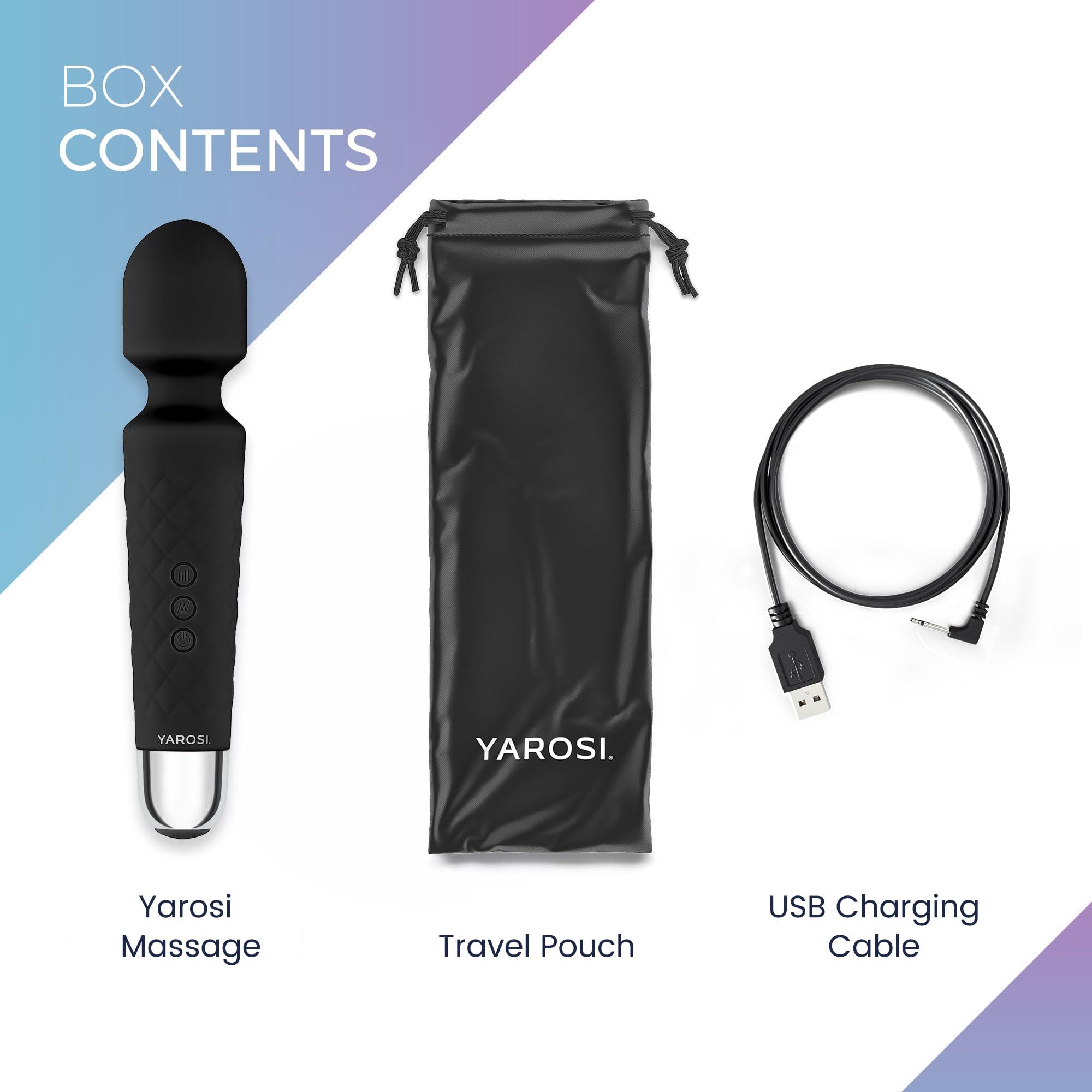 Yarosi Yarosi Mini Massager- Strongest Cordless Handheld Vibrating Power - Best Rated for Travel Gift - Magic Stress Away - Perfect on Neck Back Foot Hand Pains and Sports Injury - Black