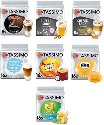 Stormbrew Tassimo Coffee, Tea, Chocolate Pods. Pick Any 5 Packs from 50+ Blends Including Kenco, Costa, Jacobs, Hot Chocolate, Chai latte, Baileys, Cadbury, Milka, Cafe Hag and More.