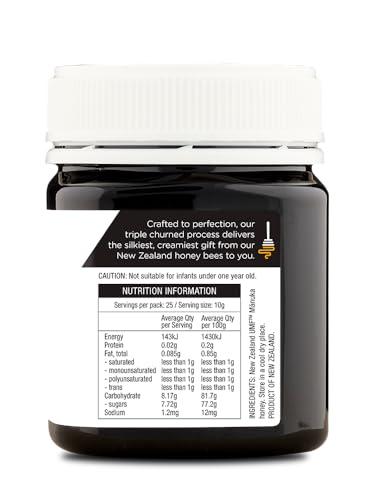 1839 Products From The Hive 1839 Manuka Honey - Certified UMF 15+ genuine Tripple Churned Manuka Honey from New Zealand. 250g Jar.