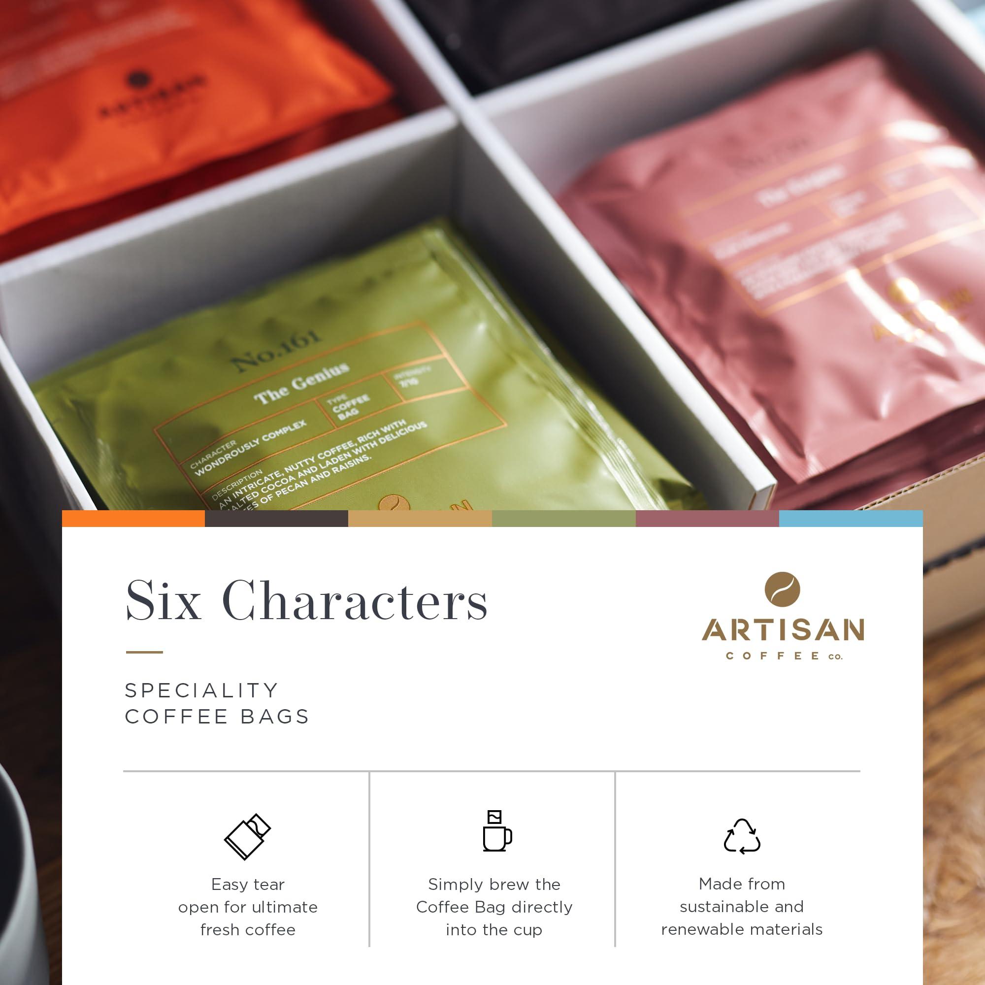 Artisan Coffee Co. Artisan Coffee Co. The Coffee Bag Ultimate Collection | Coffee Gift | Coffee Gift Set | Selection of Characteristic Blends and Roasts | 100% Arabica Beans | 48 Individually Wrapped Coffee Bags