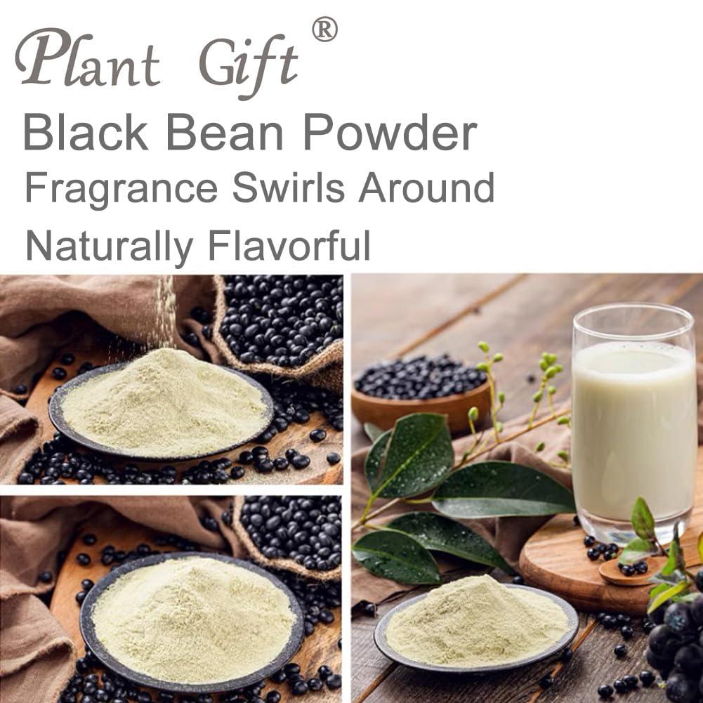 Plant Gift 100% Natural Pure Black Bean Powder 100g/3.52oz Cooked Black Bean Powder for Smoothies, Shakes, Baking & Drinks,Tea | Free from Preservatives