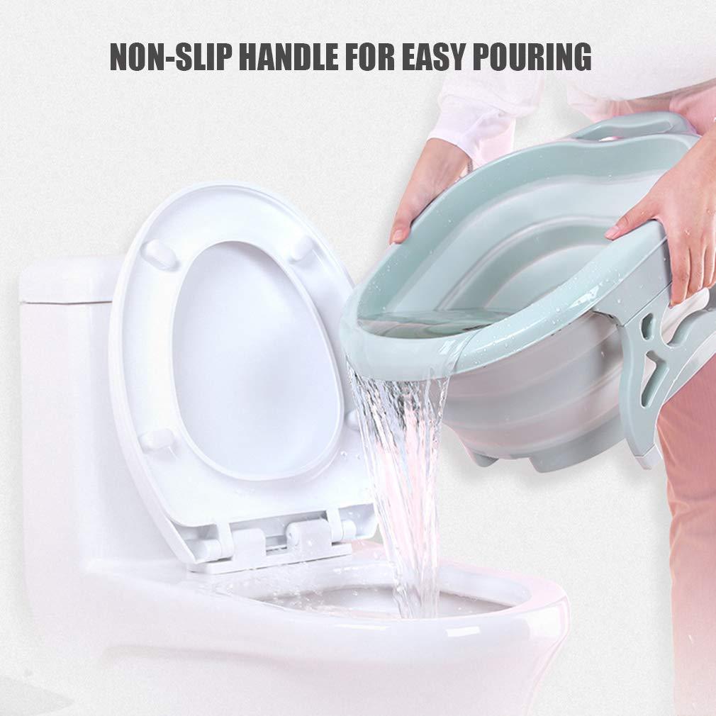Lnobern ZhiLianZhao Portable Folding Foot Spa Foot Bath Massage Bucket Collapsible with Massage Wheel for Home Foot Spa Soak Travel,Green