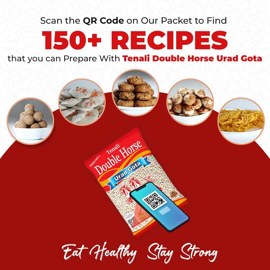 Tenali Double Horse Tenali Double Horse Combo of Urad Gota 2kg and Toor Dall 1kg (Split)