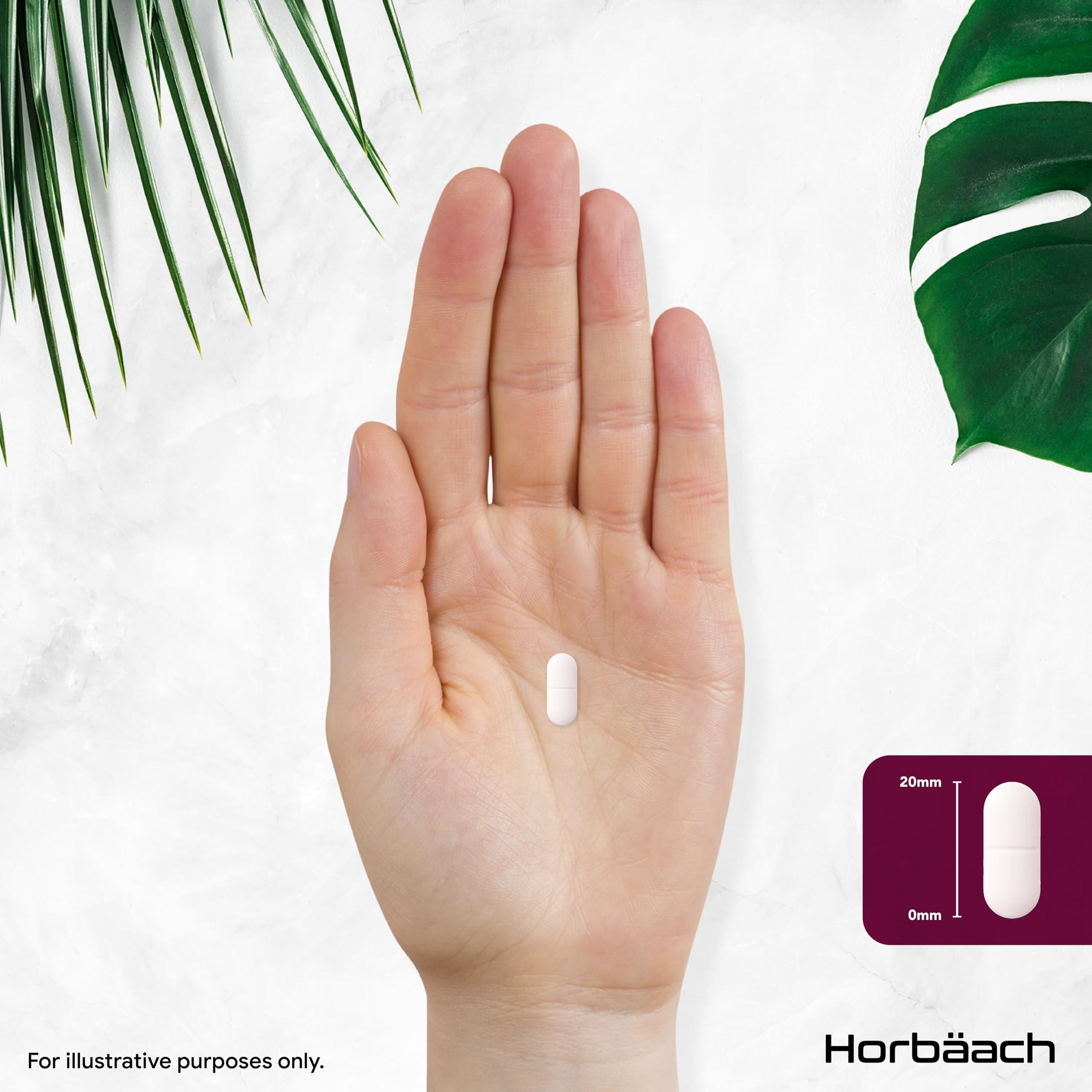 Horbach Potassium Supplement 1500mg with Vitamin C | High Strength Potassium Citrate | Electrolyte Tablets | 120 Count | 100% Vegan | by Horbaach