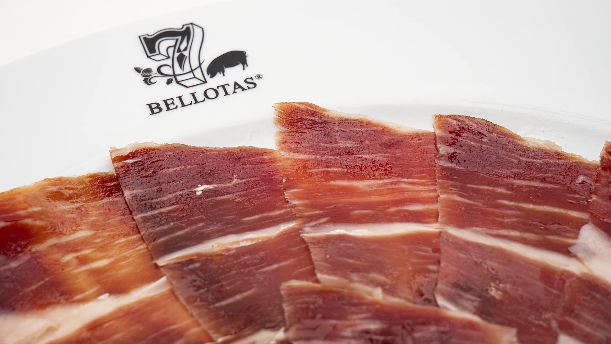 7 BELLOTAS Pata Negra iberico Cured Ham | Made From Grain Fed 50% Iberico Pigs | Jamon iberico 36 Months | 7 BELLOTAS Guijuelo (Bone-in + 7 Kg.)