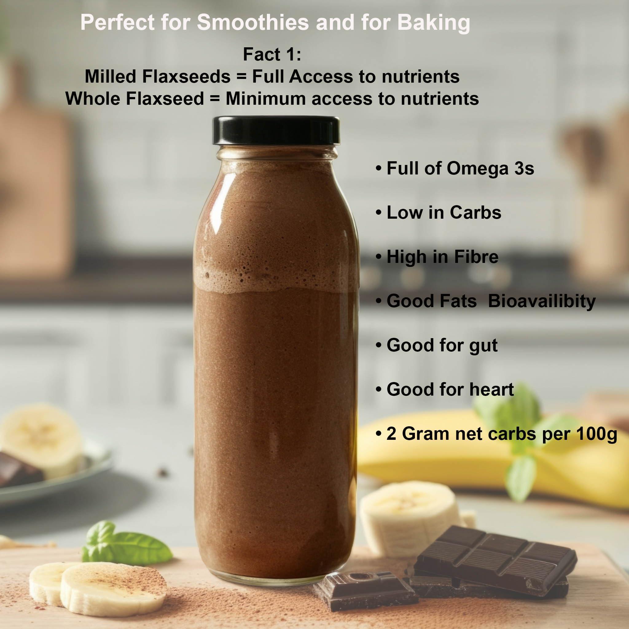 Dhillons Flour Mill Flaxseed milled | Milled Flaxseed increases absorption of nutrients by the body | Great in shakes and for baking | UK Milled | GMO Free | Clean ingredients