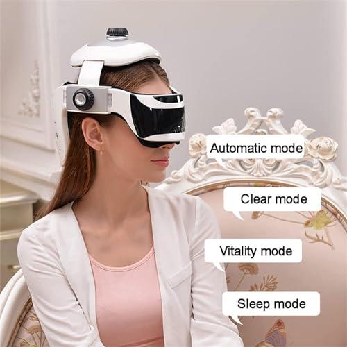 FreshCart Basics Head Massager Scalp Massager with Heat, Kneading, Air Compression - Electric Eye & Neck Massage Helmet for Stress Relief, Headache Relief, Deep Sleep