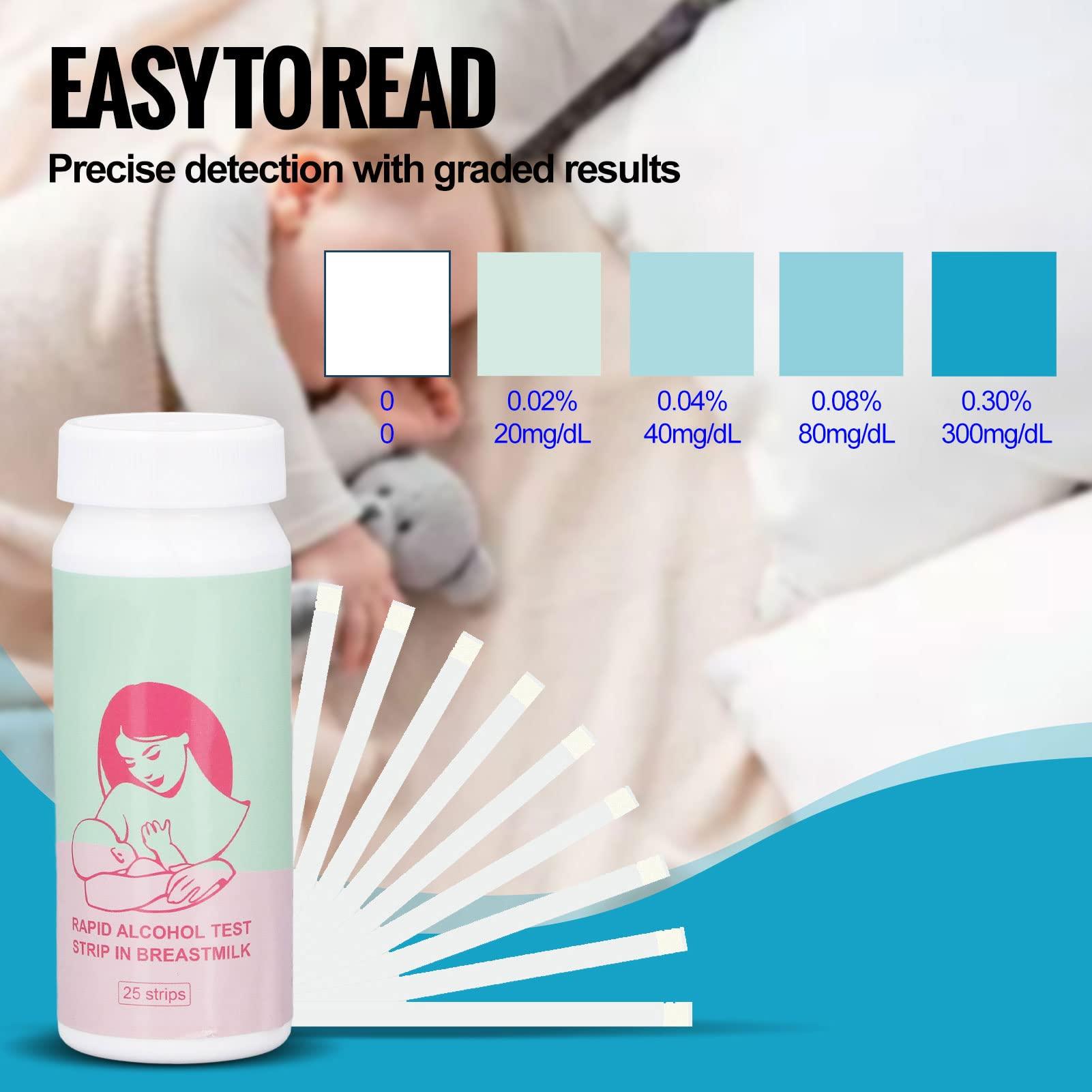 FreshCart Basics 25pcs Breastmilk Test Strips, Accurate Fast Milk Detecting Strips for Breastfeeding andMilk Test