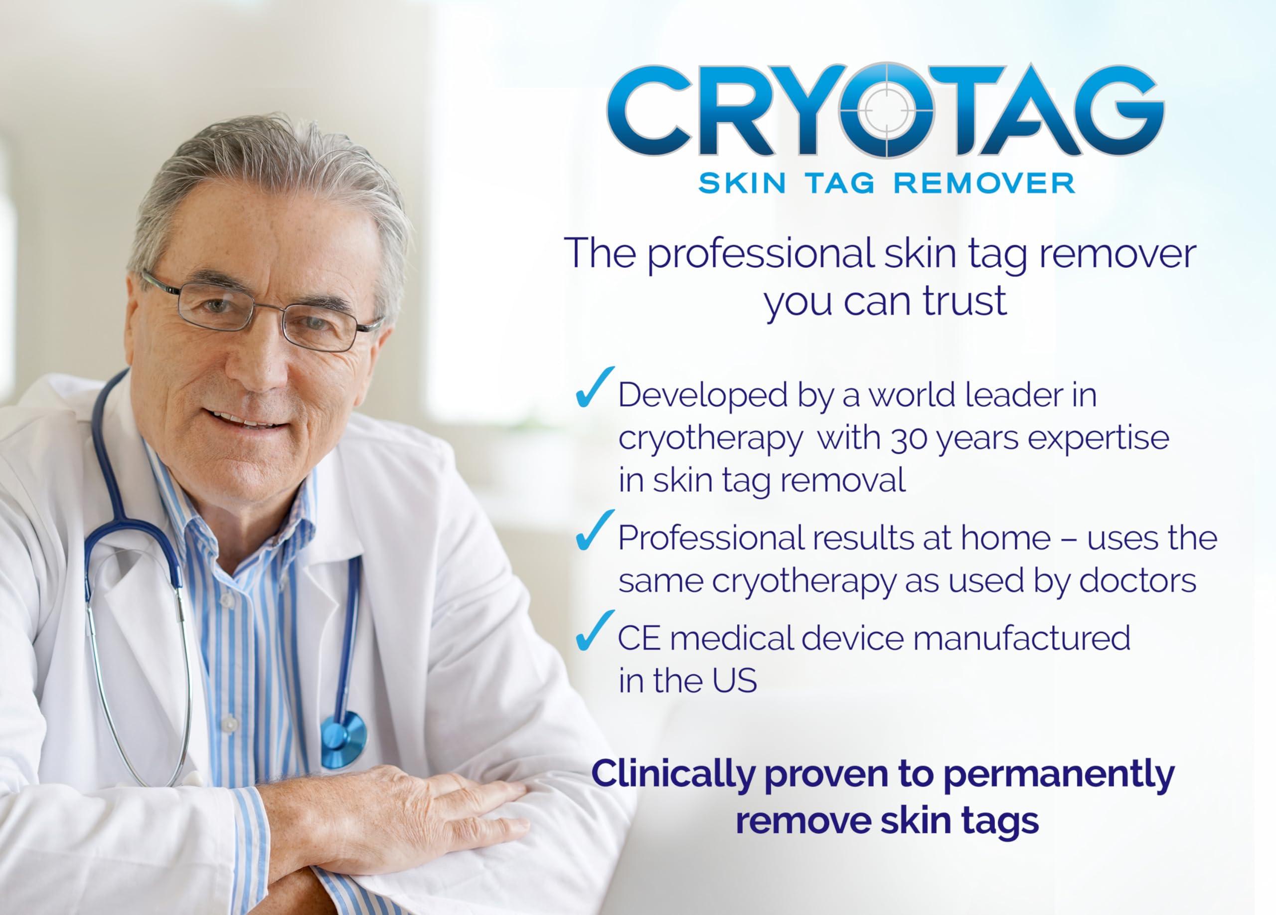 Cryotag Cryotag Skin Tag Remover - Fast Effective Safe Skin Tag Removal- Removes Skin Tags in as little as 1 treatment, Clinically Proven, Up to 12 treatments
