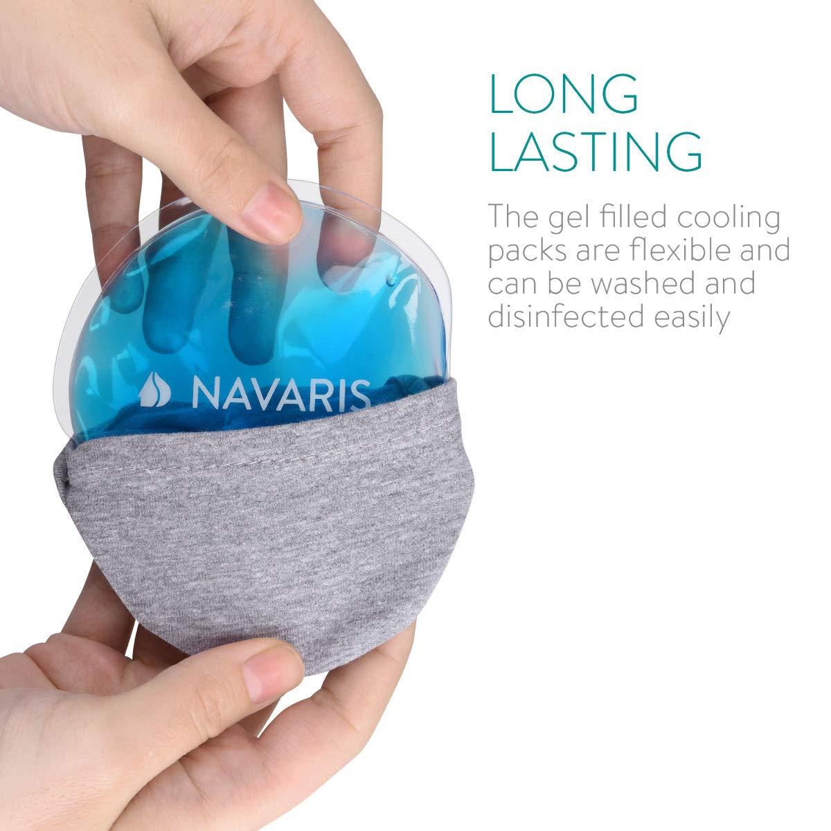 Navaris Navaris Round Gel Ice Pack Set - Set of 10 Small Reusable Gel Ice Packs for Hot/Cold Use