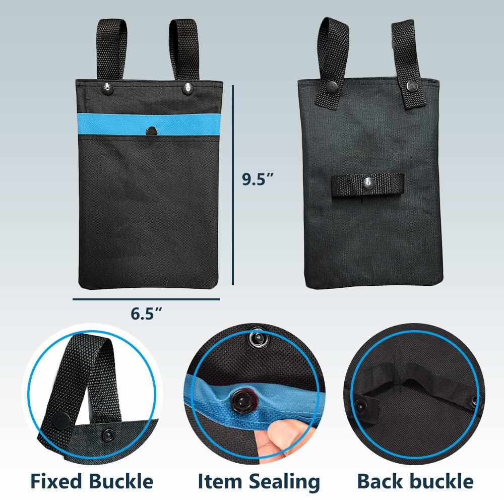 EDWERD Knee Walker Carrying Bag - Universal Foot Recovery Scooter Handlebar Pouch Storage Tote for Knee Scooter, Rollator, Wheelchair, Bike