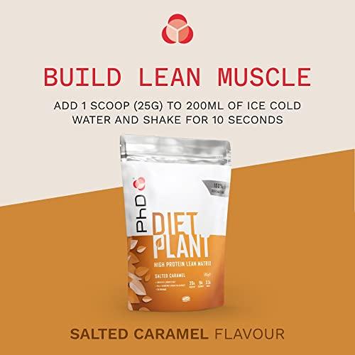 PhD Nutrition PhD Nutrition Diet Plant, Vegan Protein Powder Plant Based, Salted Caramel, High Plant Protein, 20 Servings Per 500g Bag