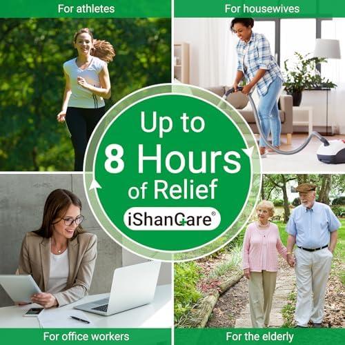 ishancare iShanCare Shoulder Pain Relief Patches, 24Pcs Natural Warming Herbal Plaster Heat Patches, 8 Hours Deep Heating Extra Strength Joint Pain Relieving Patch for Shoulders, Knee, Back, Neck