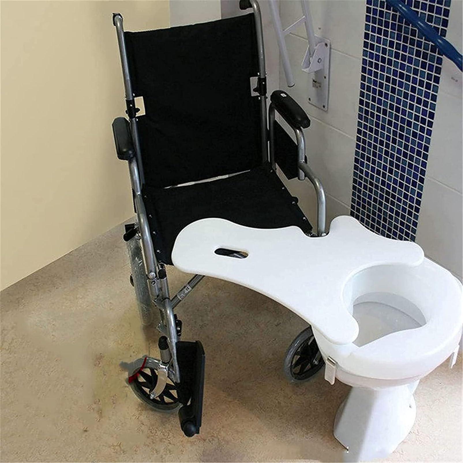 FreshCart Basics Toilet Transfer Board for Wheelchair Users - Special Shift Board with Handholes and Seat Transfer Aid for Elderly and Disabled - Max 182kg User Weight
