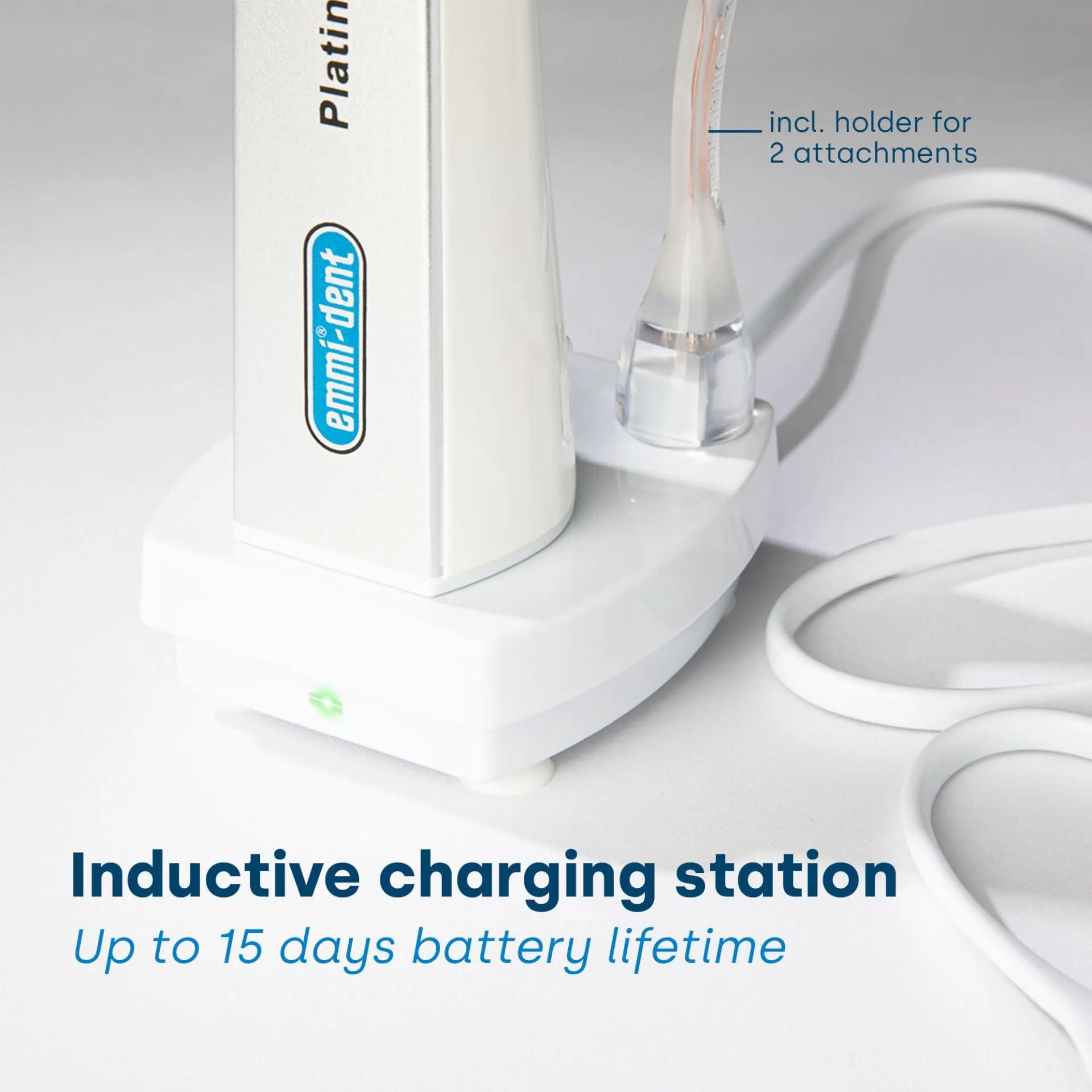 Emmi-dent emmi-dent Platinum Electric Ultrasonic Toothbrush | Gentle & Effective Cleaning | Ideal for Sensitive Teeth & Gums | Rechargeable Smart Care Toothbrush | No Scrubbing | Up to 15 Days Battery Life