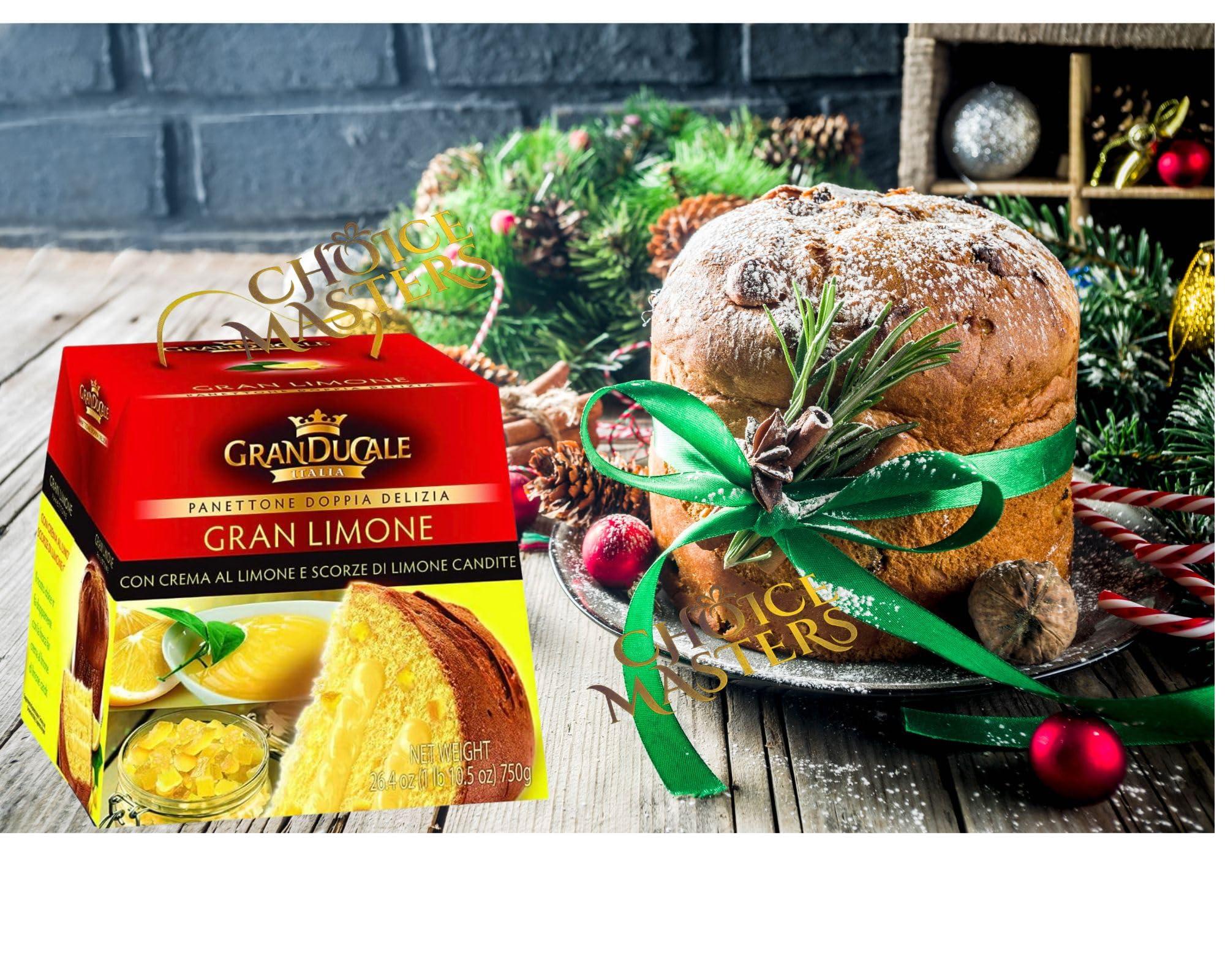 Sync'T Panettone Doppia Delizia Gran Limone - Gran Ducale Lemon Cream Filled Panettone 750g - Traditional Christmas Cake